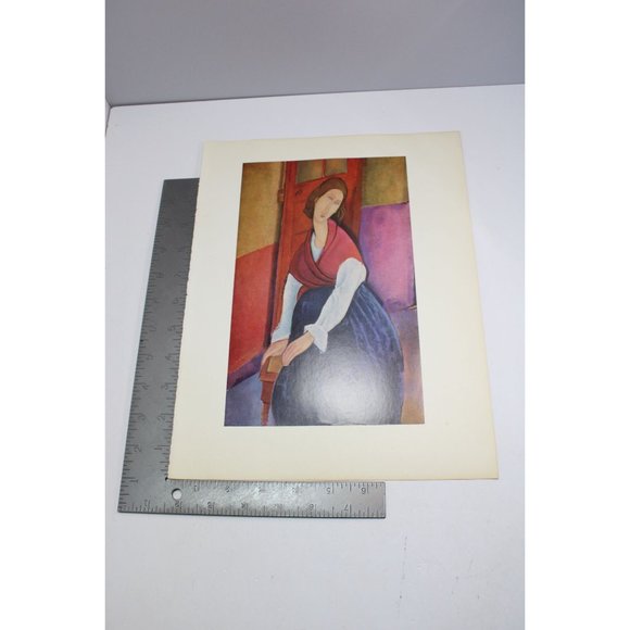 Modigliani Print Jeanne Heburtne Vintage 88893 - Picture 3 of 5